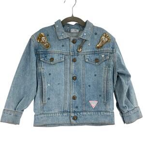 Vintage Guess Georges Marciano Denim Trucker Jacket Toddler 3T 80s DIY